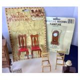 Group of Dollhouse Miniature Furniture and Fixtures