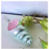 Group of 9 Assorted Blown Glass Ornaments