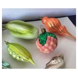 Group of 9 Assorted Blown Glass Ornaments