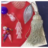 Group of Vintage Glass and Bead Ornaments