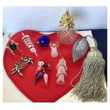 Group of Vintage Glass and Bead Ornaments