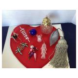 Group of Vintage Glass and Bead Ornaments