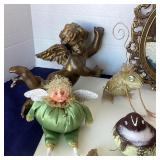 Group of Christmas Artwork and Ornaments