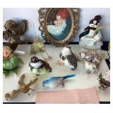 Group of Christmas Artwork and Ornaments