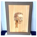 Unframed Mixed Media Portrait of Theodore Roosevelt