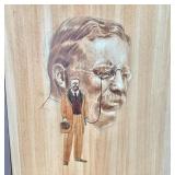 Unframed Mixed Media Portrait of Theodore Roosevelt