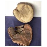 Pair of Antique Baseball Mitts