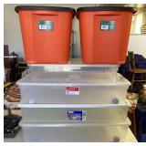 Group of 6 Storage Tubs