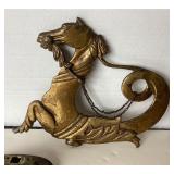 Antique Venetian Brass Gondola Seahorse