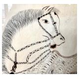 Exceptional Antique Penmanship Horse Drawing