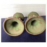 Peters & Reed Moss Aztec Candlesticks