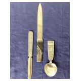 Collectible Letter Openers + Caddy Spoon