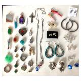 Group of Costume Jewelry: Earrings and Pendants