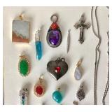 Group of Costume Jewelry: Earrings and Pendants