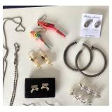 Group of Costume Jewelry: Earrings and Pendants