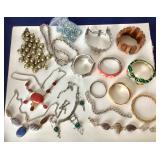 Group of Costume Jewelry: Bracelets and Necklaces