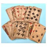 Antique French Playing Cards in Wooden Advertising Box