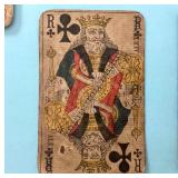 Antique French Playing Cards in Wooden Advertising Box