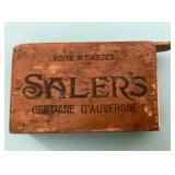 Antique French Playing Cards in Wooden Advertising Box