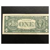 1957 Blue Seal $1 Dollar Silver Certificate Star Note Low Serial Number