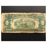 1928 D Red Seal $2 Dollar Note