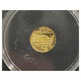 1/100th Ounce .999 Fine Gold Round