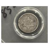 1852 Three Cent Silver