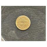 Micro Lincoln Cent Gold Coin 14K