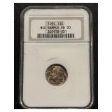 1955 Roosevelt Dime NGC