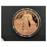 1 Ounce .999 Fine Copper Round Zombucks