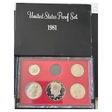 1981-S Proof Set Missing Lincoln Cent