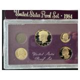 1984-S Proof Set Missing Lincoln Cent