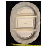 Franciscan Cherry Pattern Divided Oval Plate - 11in, Made in Portugal