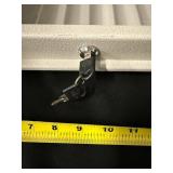 Lockable Glass-Top Coin Display Case - 18 in L, Powder-Coated Metal with 2 Keys