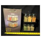 Olde Thompson Spice Rack - 16 Jar Flip-Lid Rotating Spice Organizer