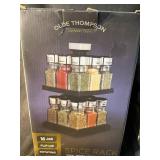 Olde Thompson Spice Rack - 16 Jar Flip-Lid Rotating Spice Organizer