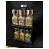 Olde Thompson Spice Rack - 16 Jar Flip-Lid Rotating Spice Organizer