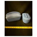 Westinghouse Hall Blue Ceramic Casserole Set - Lidded Dishes, USA Made