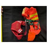 Dog Harness - Orange Life Vest - Green Leash & PL360 Puppy Pads