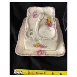 Ohio Pottery Teapot & Casserole - Brown Glaze, 337 Mark, Antique Cheese Dish and Asian Ceramic Box