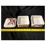 Ohio Pottery Teapot & Casserole - Brown Glaze, 337 Mark, Antique Cheese Dish and Asian Ceramic Box