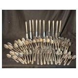 Holmes & Edwards Lovely Lady Inlaid 75-Piece Silverware Set in Blue Case