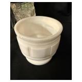 Vintage Glassware & Metalware Lot - 2 Gold-Plated Pewter Goblets, 8 Cut-Glass Bowls, 2 Emerald Green Vases