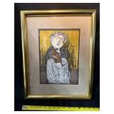 Graciela Rodo Boulanger Le Chat - Plate Signed Lithograph, Framed
