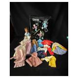 Tammy Fashion Doll with Assorted Vintage Outfits in Black Illustrated Travel Case