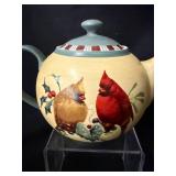 Lenox Winter Greetings Everyday Teapot - Cardinal Birds Pattern