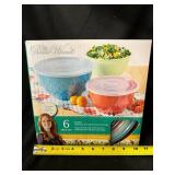 The Pioneer Woman - 6-Piece Melamine Serving Bowls Set with Lids