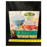 The Pioneer Woman - 6-Piece Melamine Serving Bowls Set with Lids