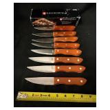 KÜCHENSTOLZ 7-Piece Knife Set - Wood Handles, Stainless Blades