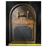 Menu Chalkboard With Pigs & Bonne Annee Piglet Wall Sign